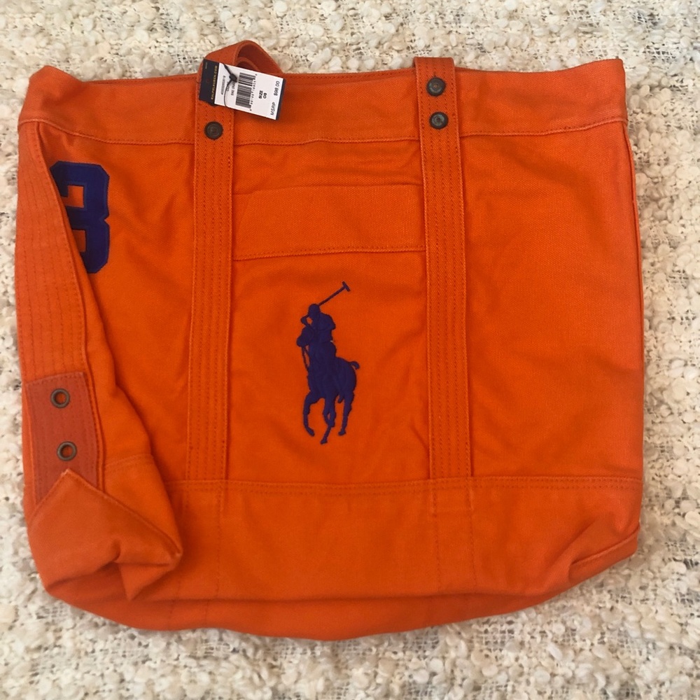 brand new orange polo canvas bag